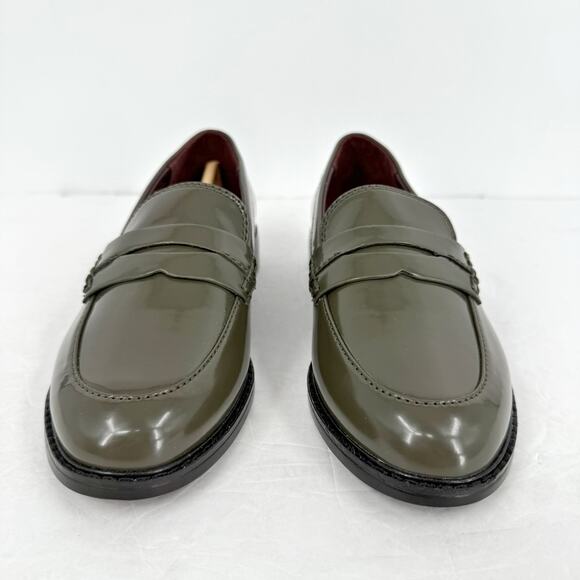 Franco Sarto Womens Alora Penny Loafers US 6.5 M EU 36.5 Green Vegan Patent NIB - Picture 6 of 12